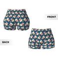 thumbnail image 3 of Rocae Popcorn With Glasses for Women's Quick-Dry Running Shorts,Ladies Active Athletic Apparel Yoga Workout Gym Running Volleyball Spandex Shorts Medium, 3 of 9