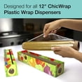 thumbnail image 2 of YANTONG Professional Grade Plastic Wrap Refill Roll - 12 Inch X 250 Feet - Professional Grade Plastic Wrap - BPA Free and Kosher Certified - Reduces Waste & Saves Money, 2 of 5
