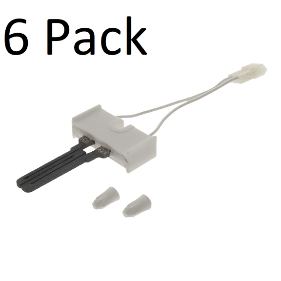Gas Dryer Flat Igniter 6 Pack for Whirlpool, AP3109449, PS373025, 4391996