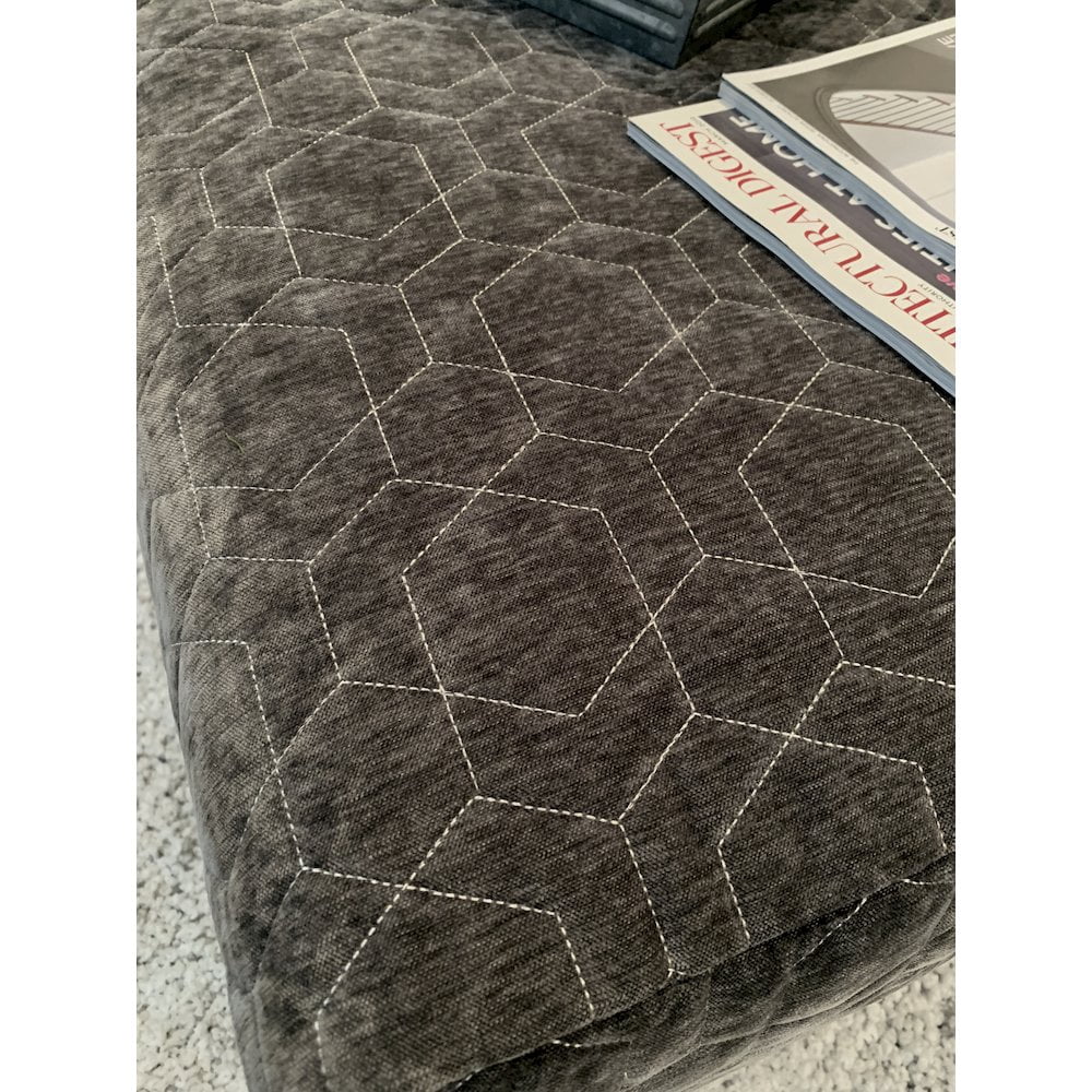 Roundhill Furniture Camero Fabric Cocktail Ottoman, Onyx