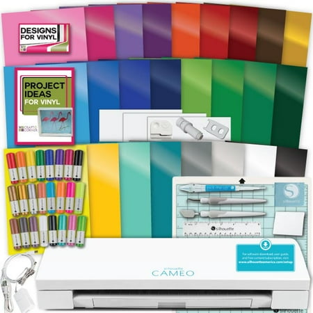 Silhouette Cameo 3 Machine Bundle 28 Oracal Vinyl With Transfer Paper Tools Pens