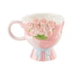 thumbnail image 5 of Taza de café de cerámica, taza de cerámica rosa, 360 ml, regalo de cumpleaños artístico y lindo con flores, 5 of 9