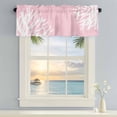 thumbnail image 3 of Window Valance for Kitchen,Abstract White Coral on Pink Rod Pocket Curtain Valances Short Curtains Drapes Panel,Summer Marine Life Window Treatment Topper for Living Room Bathroom Bedroom Home Decor, 3 of 9