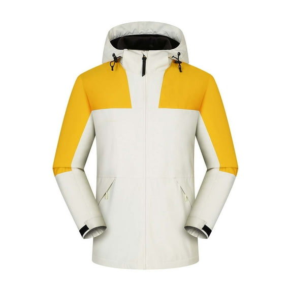 IROINNID Men's Hoodie Anorak Long Sleeve Solid Color Loose Same Autumn And Winter Waterproof Windproof And Thickened All-in-one Outdoor Sport Warm Jacket