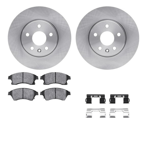 Dynamic Friction Company Front Brake Rotors with 5000 Advanced Brake Pads includes Hardware 6512-47225
