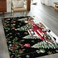 thumbnail image 2 of Area Rugs 2.7'x5', Black Christmas Carpet for Living Room Bedroom Dining Room, Xmas Snowman Truck Snowflake Tree Balls Throw Kitchen Rugs Non Slip Washable Rectangle Indoor Outdoor Rugs, 2 of 8