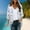 007 White, variant on Hvot&aat Women's Summer Beach Hawaiian Cardigan Loose Fit Casual Cover Up Swimwear Cooling Chiffon Cardigan