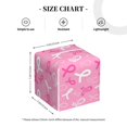 thumbnail image 3 of Picia Breast Cancer Awareness (3) Pattern Tissue Box Cover,PVC Leather Square Holder,Tissue Box Holder with Magnetic Bottom,Facial Paper Organizer Dispenser-5.2"X5.2"X5.2", 3 of 8