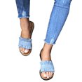 thumbnail image 3 of knqrhpse Chaussons pour Femmes Sandales Plates pour Extérieur Chaussures d'Été Sandales Romaines Chaussons pour Femmes Chaussons de Maison pour Femmes, 3 of 7