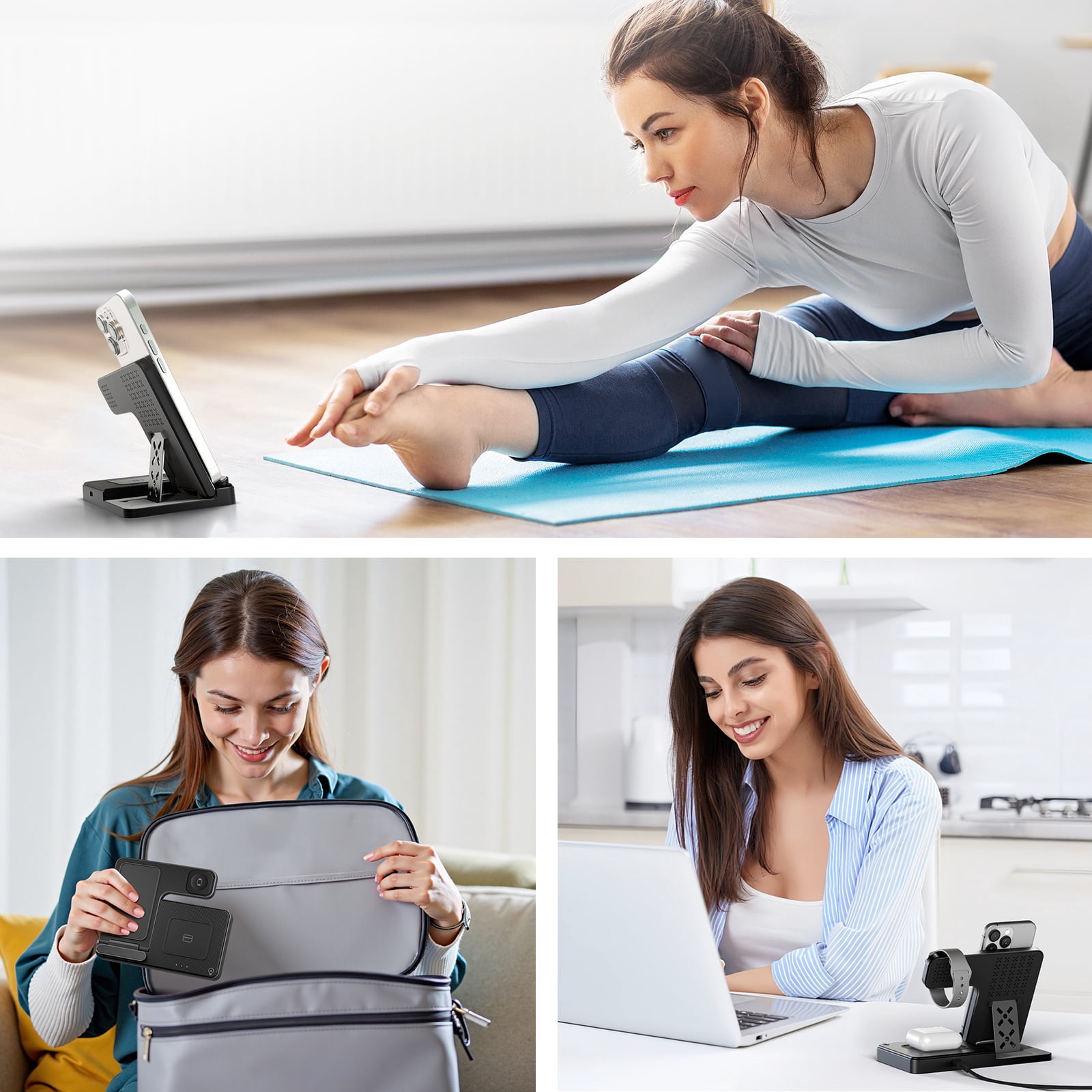 15W 3-in-1 Wireless Charging Station for iPhone 17-8, Apple Watch Ultra 10-2 & AirPods Pro 2-2, Fast Charger Stand, Halloween Christmas Birthday Gift