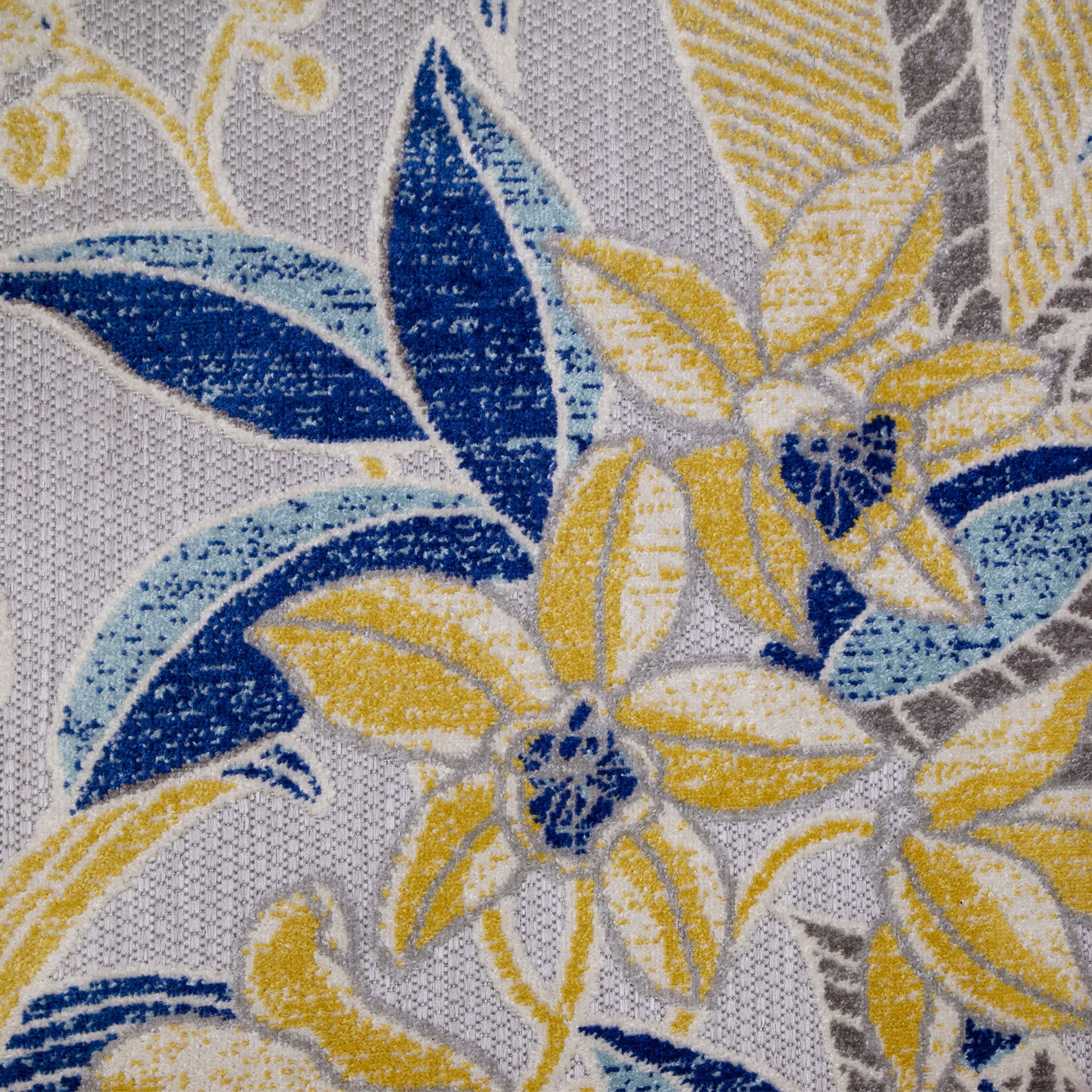 Leick Home Song Floral Runner 2' x 8' Indoor/Outdoor Area Rug