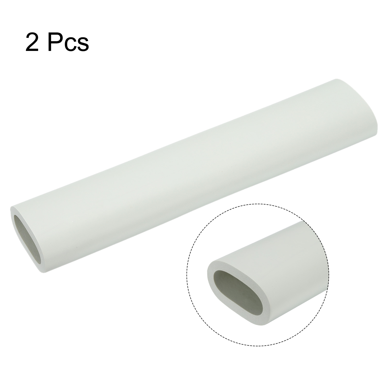 MECCANIXITY 2-Pack Pipe Insulation Foam Tube – 10mm ID X 20mm OD X 24" Length, Rubber Lagging For Antifreeze & Handle Grip (Black)