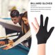 thumbnail image 3 of Guantes de billar de lycra abiertos de 3 dedos, izquierdo/derecho, universales, negros, 3 of 8
