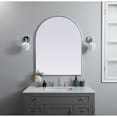 thumbnail image 2 of Metal Frame Arch Mirror 33x42 Inch in Silver, 2 of 3