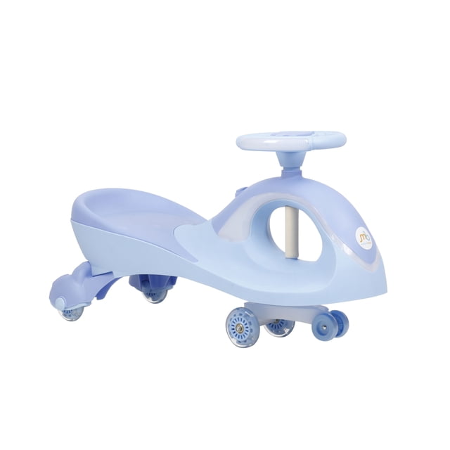 Carrito de Balance para Niños de 2 a 5 Años Color Azul Montable de Auto Empuje Sin Pedales Giratorio Hecho de Polipropileno Incluye Luces y Sonido MOBILIBABY