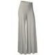 thumbnail image 1 of Pantalones de cintura alta y pierna ancha para mujer: elásticos, informales/para el trabajo/yoga, tejido de punto, para todas las estaciones, color liso, lavables a máquina/a mano, tallas S-XL., 1 of 4