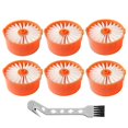 thumbnail image 1 of 6 Pack Filter Elements With Cleaning Brush Compatible With Black+Decker Bsv2020G, 1 of 1