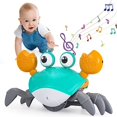 thumbnail image 1 of Baby Småbarnsleksak 1 år gammal, LED musikalisk interaktiv sensor Krypande krabba Babyleksak för 6 9 12 24 månader, present till bebis Barn Pojke Flic, 1 of 5