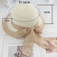 thumbnail image 3 of Karymi Cowgirl Hat Two-Tone Crochet Straw Bucket Hat, Contrast Scalloped Brim with Linen Bowknot Ribbon, Protection Sun Summer Beach Hat Derby Hats for Women, 3 of 6
