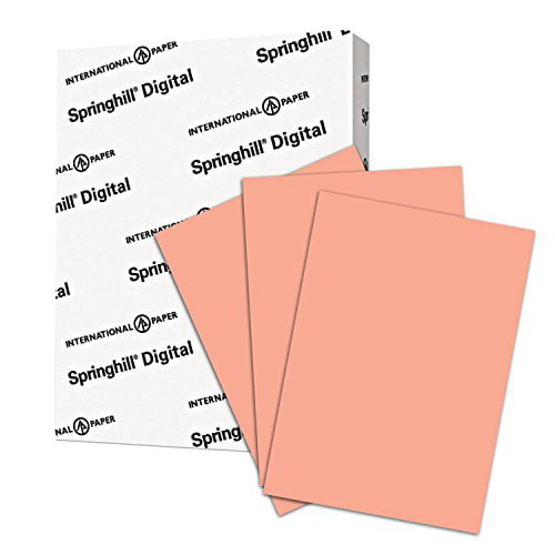 Springhill Papier Couleur Papier Cartonné, Papier Saumon, 110lb, 199 G/M2, 8,5 x 11, 1 Rame / 250 Feuilles - Papier Cartonné, Papier Épais (085300R)