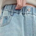 thumbnail image 6 of TOWED22 Girls' Jeans Versatile Fashion Wide Leg Casual Elastic Waist Little Girls Baggy Denim Pants,Blue,11-12 Y, 6 of 9