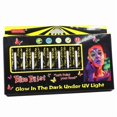 thumbnail image 2 of 12pcs Halloween Glow in Dark Face Paint Crayons UV Black Light Body Paint Fluorescents Makeup Marker for Party Supplies, 2 of 4