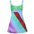 thumbnail image 5 of Women's Cutout Color Block Cami Dress with Flowy Silhouette and 100% Polyester Fabric for Everyday Wear Lightweight, 5 of 7
