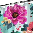 thumbnail image 3 of Waterproof Beautiful Colorful Floral Shower Curtain 72x72 Inch Boho Style Polyester Unique Shower Curtain for Bathroom Hotel Home Decor with 12 Plastic Hooks, 3 of 5