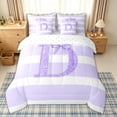 thumbnail image 3 of Homewish Princess Initial Letter D Bedding Comforter Set 7 Pieces for Girls Women, Modern Abstract Full Bedding Set, Reversible, 3 of 10