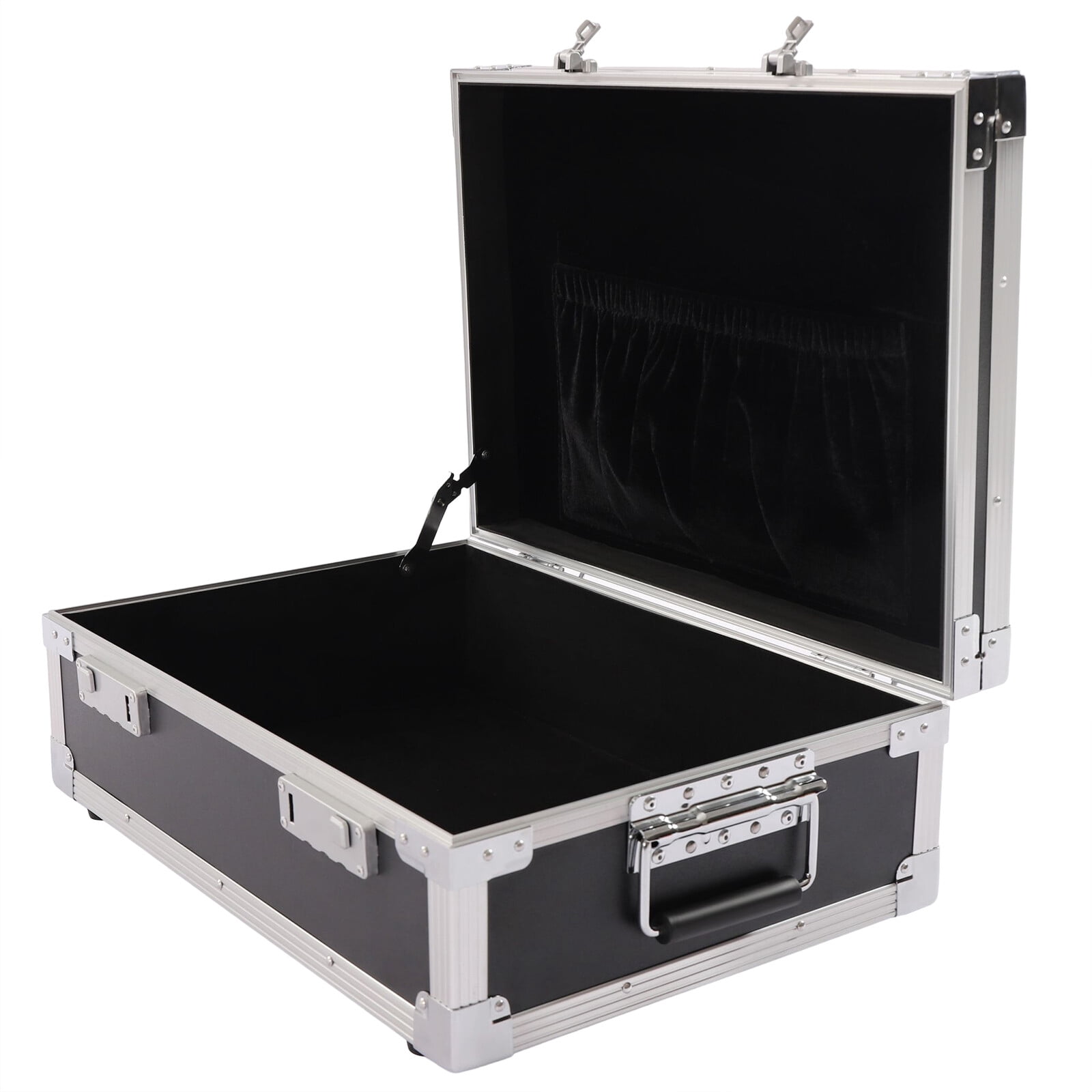 ToppiJoy Lockable Safe Storage Box, Locking Briefcase for Personal Items, Cash, Laptop Black