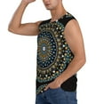 thumbnail image 3 of Bingfone Dot Mandala Pattern Men's Tank Tops Workout Sleeveless Tee Shirts Running Beach Tanks for Men-3X-Large, 3 of 8