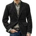 thumbnail image 1 of Flap Pockets Single Breasted Men Jacket Corduroy Lapel Suit Jacket_Gift Of G, 1 of 4