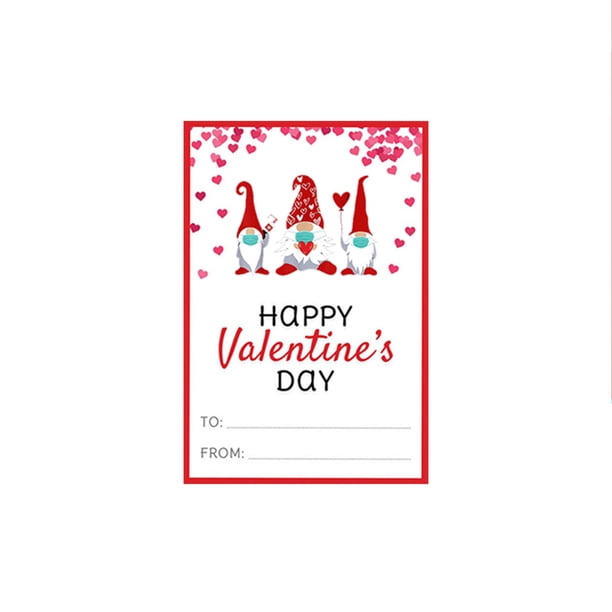 Decoraciones navideñas Fiudx Tarjetas del día de San Valentín para niños