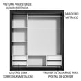 thumbnail image 5 of Ropero Closet Madesa Lyon Plus 3 Puertas Corredizas 4 Cajones Negro, 5 of 5