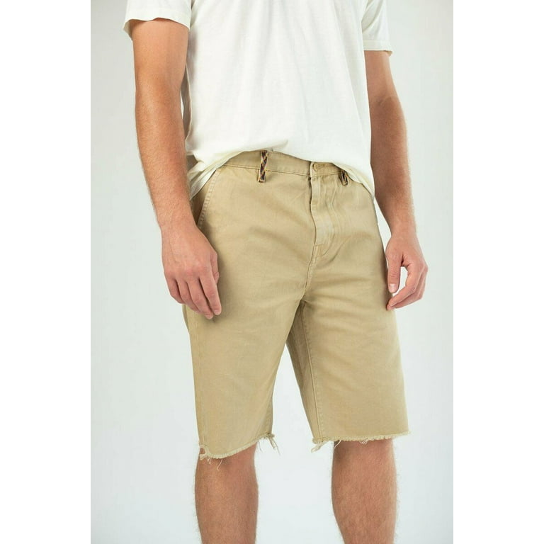 Mens raw hem shorts sale