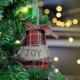 thumbnail image 4 of Rustic Christmas Tree Ornaments Stocking Decorations Burlap Country Christmas Stocking Ball Tree Bell With Trendy Red And Green Plaid Tartan For Holid, 4 of 4