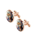 thumbnail image 2 of Fox Elegant Mens Cufflinks for Formal Attire Made of Stainless Steel for Business Meetings, 2 of 6