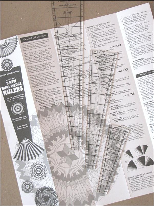 9 Degree Circle Wedge Ruler Trio Pack