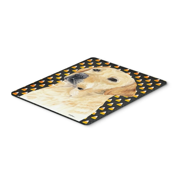 "Labrador Yellow Candy Corn Halloween Portrait Mouse Pad Hot Pad or Trivet"
