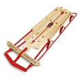 thumbnail image 1 of Open Box Flexible Flyer Metal Runner Steel/Wood 60" Snow Sled for Kids, Red, 1 of 7