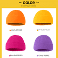 thumbnail image 4 of Gorro de punto para mujer, gorro de piel cálido para exteriores, gorro de lana, gorro grueso de Color sólido, combina con todo, para parejas, 4 of 6