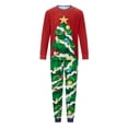 thumbnail image 2 of Pijamas navideños familiares a juego, conjunto de pijama con estampado de árbol de Navidad (camiseta y pantalón) para bebé/perro/perro/peluche)., 2 of 10