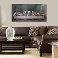 thumbnail image 4 of HFDF the Last Supper Canvas Wall Art Decor Famous Painting Print Long Pictures Poster Canvas Art for Living Room Bedroom Office Dinning Room 10x8inch Framed, 4 of 6