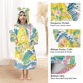 thumbnail image 3 of FORMRS Wearable Blanket Hoodie with Sleeves for Kids Cozy Flannel Sweatshirt, Yellow Mountains, 3 of 7
