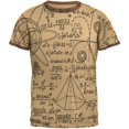 thumbnail image 1 of Math Geek Formula Mens Ringer T Shirt Tan-Brown LG, 1 of 1