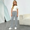 thumbnail image 2 of Girls Cargo Sweatpants Preppy Wide Leg Baggy Track Pants Teen Straight Leg Joggers Open Bottom Trousers with Pockets, 2 of 6