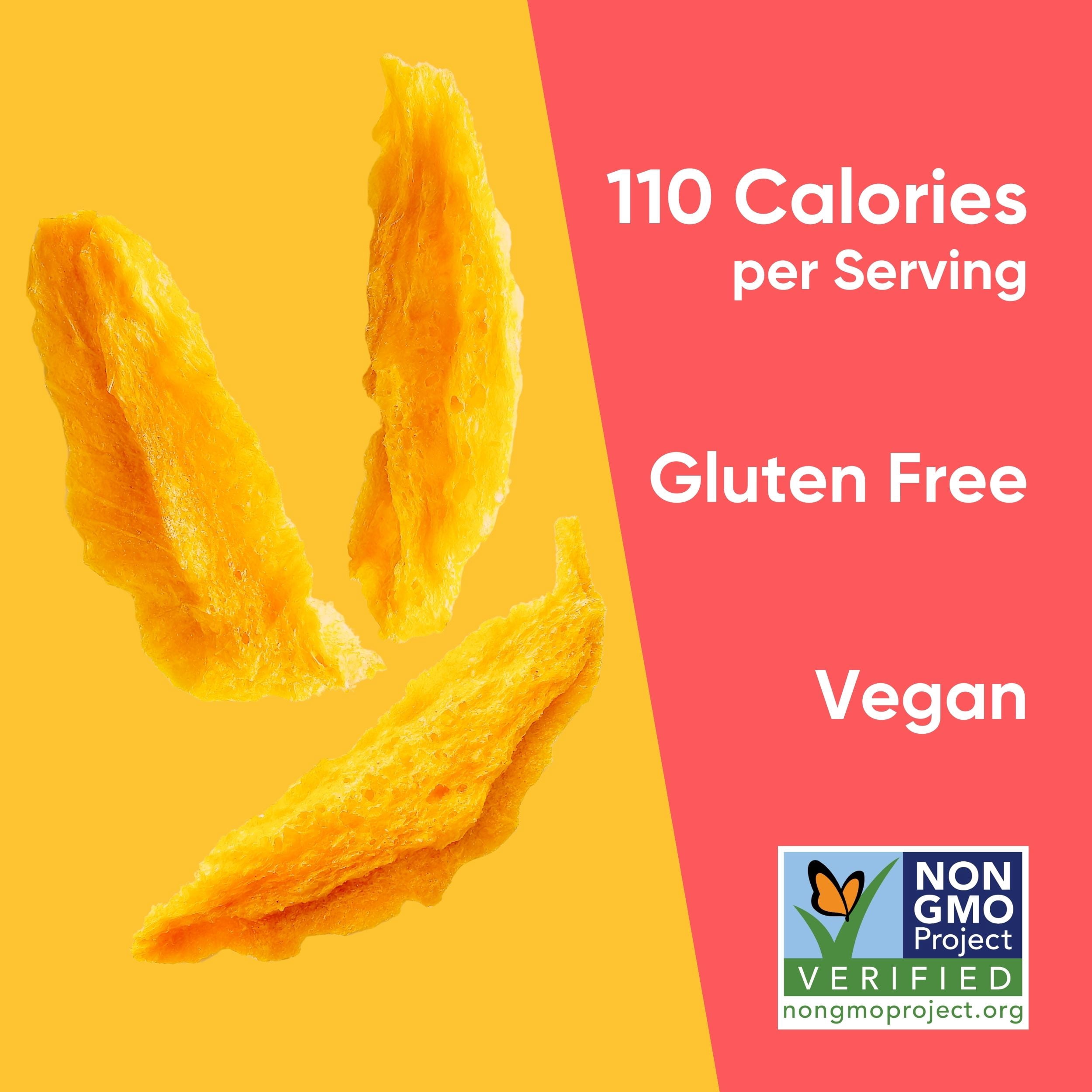 Yammy Dried Mango Chips, No Sugar Added 1 Ingredient Healthy Snack (3.9oz Pack of 4)
