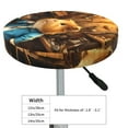 thumbnail image 4 of Honeii Scientist Guinea Pig Bar Stool Covers – Perfect Fit for 12" to 14" Round Stools, Crease-Resistant, Stretchy, Washable & Dustproof Seat Slipcovers-12 inch, 4 of 7