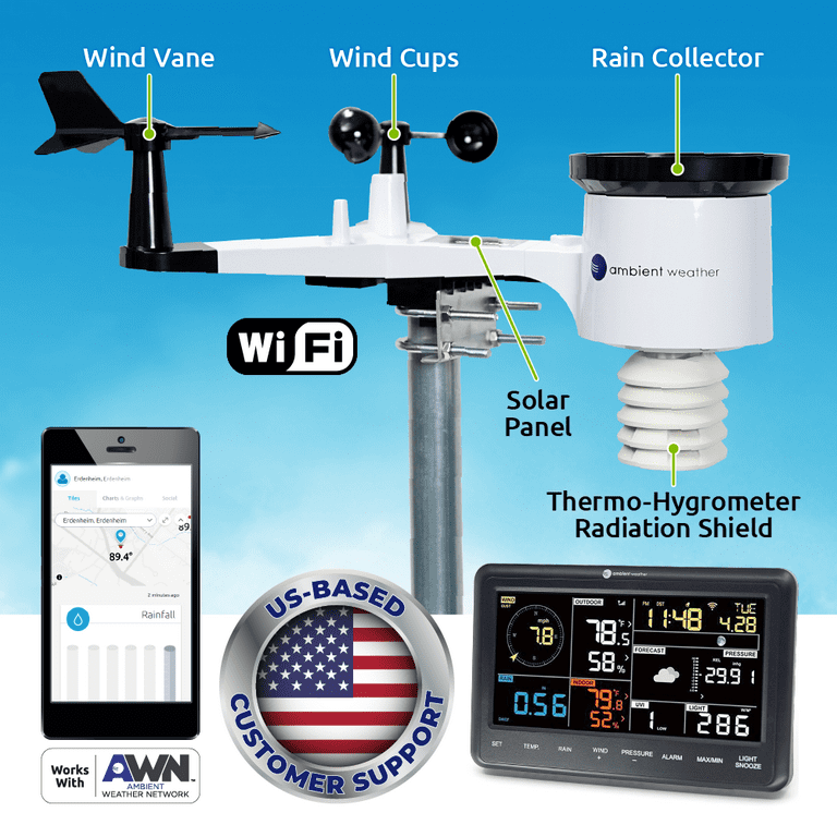 WS-002-2S Wireless Weather Forecast Station Indoor/Outdoor Temperature