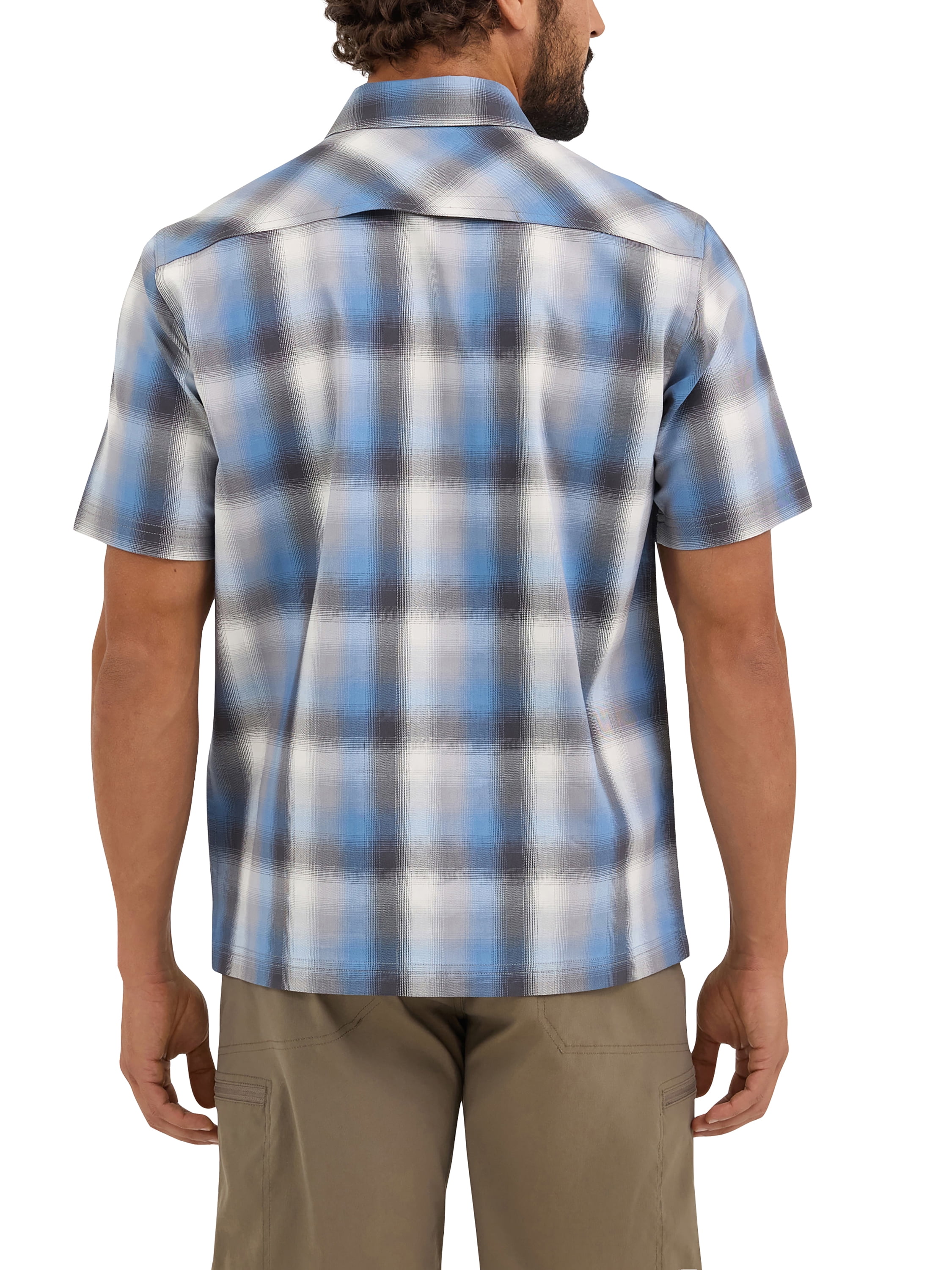 Wrangler® Men's Outdoor Short Sleeve Utility Shirt with Moisture Wicking, Sizes S-5XL